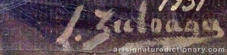 Authentic signature by Ignacio ZULOAGA Y ZABALETA on Painting/Watercolour artwork