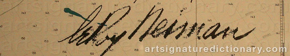 Authentic signature by Leroy NIEMAN on  artwork