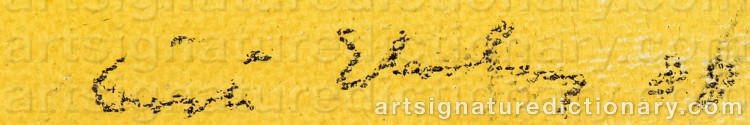 Authentic signature by Gösta EHRENBERG on  artwork