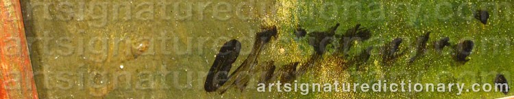 Authentic signature by Antonin CHITTUSSI on  artwork