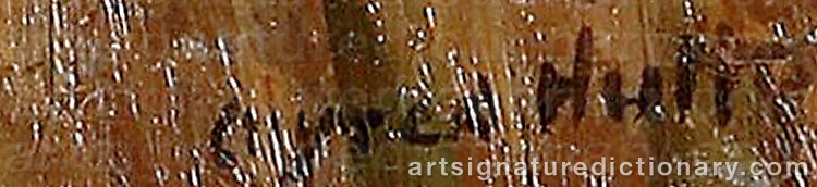 Authentic signature by Alfred Heber HUTTY on Painting/Watercolour artwork
