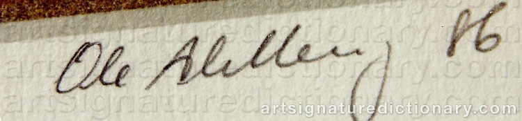Signature by Ole AHLBERG