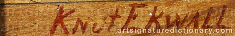 Signature by Knut EKWALL