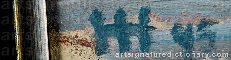 Authentic signature by Harry HENRIKSSON on Painting/Watercolour artwork