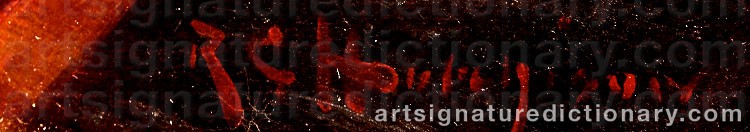 Authentic signature by Robert Gemmell HUTCHISON on  artwork