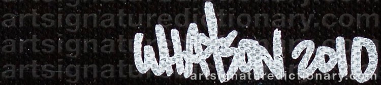Authentic signature by Martin WHATSON on  artwork