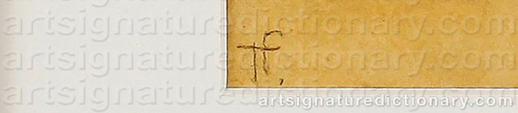 Authentic signature by Tove FRIIS on  artwork