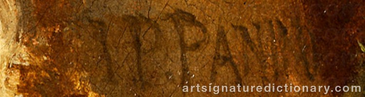 Authentic signature by Giovanni Paolo PANINI on  artwork