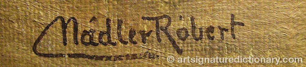 Authentic signature by Robert De NÅDLER on  artwork