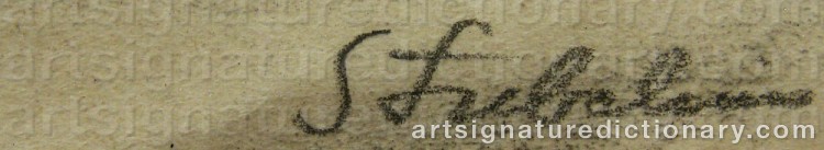 Authentic signature by Svante STUBELIUS on  artwork