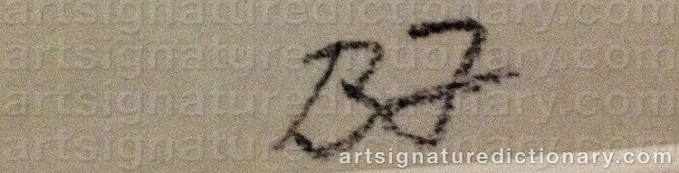 Authentic signature by Bengt JOHANSSON on  artwork