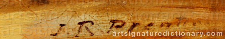Authentic signature by John R. PRENTICE on  artwork