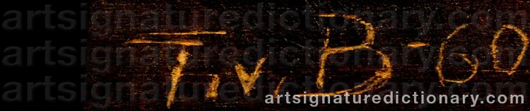 Authentic signature by Tuomas Von BOEHM on  artwork