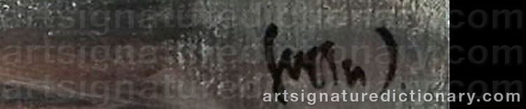 Authentic signature by Svein JOHANSEN on  artwork