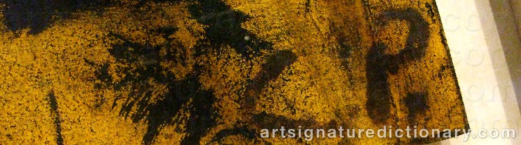 Authentic signature by Charlemagne PALESTINE on  artwork