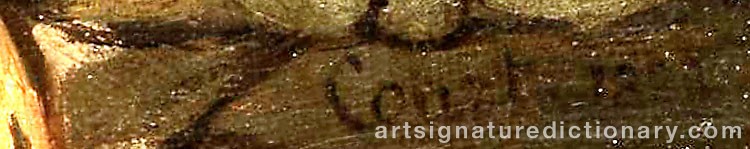Authentic signature by Angelo Von COURTEN on  artwork