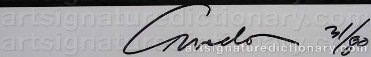 Authentic signature by Richard AVEDON on  artwork