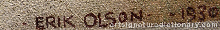 Signature by Erik OLSON