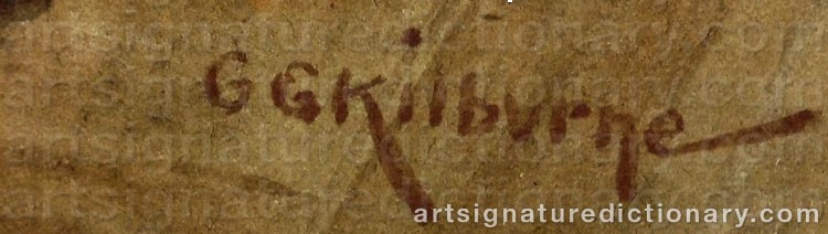 Authentic signature by George Goodwin The Elder KILBURNE on  artwork