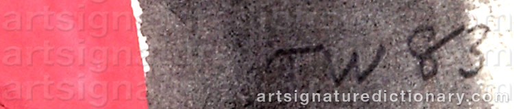 Authentic signature by Thornton WILLIS on  artwork
