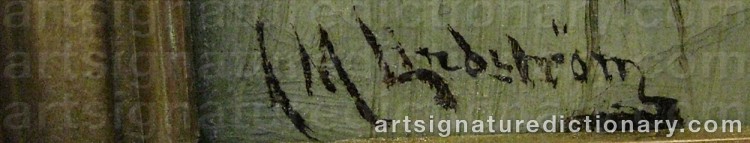Signature by Arvid Mauritz LINDSTRÖM