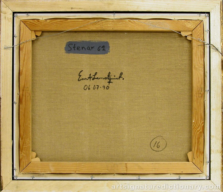 Close-up details showing Evert LUNDQUIST signature forgery characteristics