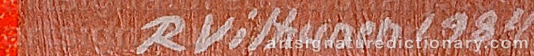 Authentic signature by Risto VILHUNEN on artwork