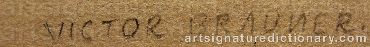 Authentic signature by Victor BRAUNER on  artwork