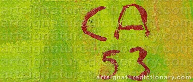 Signature by Cuno AMIET