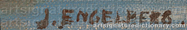 Authentic signature by John ENGELBERG on  artwork