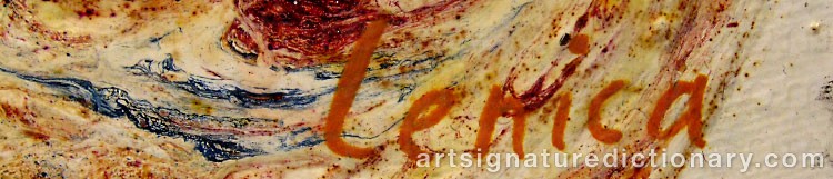 Forged signature of Alfred LENICA