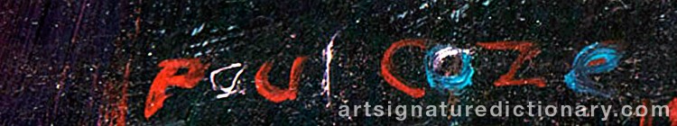 Authentic signature by Paul Jean COZE on Painting/Watercolour artwork