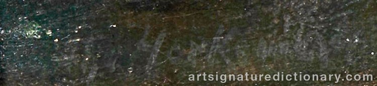 Signature by Hubert Von HERKOMER