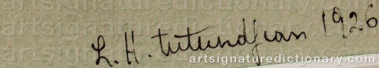 Authentic signature by Léon Arthur TUTUNDJIAN on  artwork