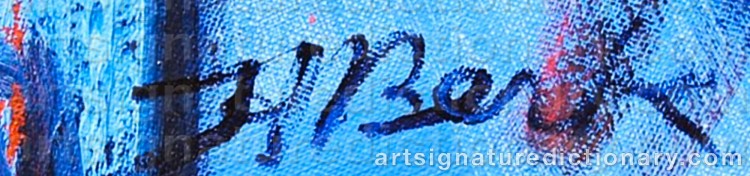 Authentic signature by Henrietta BERK on Painting/Watercolour artwork