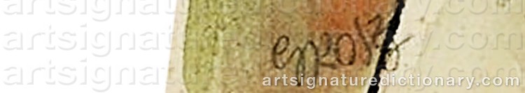 Authentic signature by George GROSZ on artwork