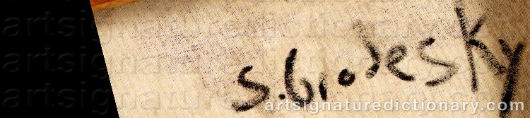 Authentic signature by Scott GRODESKY on artwork