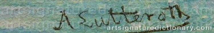 Authentic signature by Ascan LUTTEROTH on Painting/Watercolour artwork