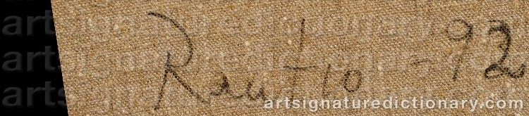 Authentic signature by Heinrich Ilmari RAUTIO on  artwork