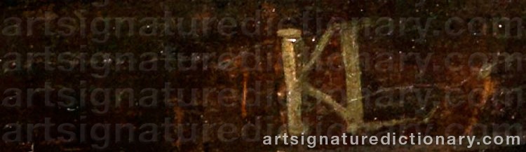 Authentic signature by Christiaan LUYCKX on  artwork