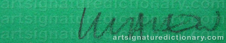 Authentic signature by Peter KLASEN on artwork