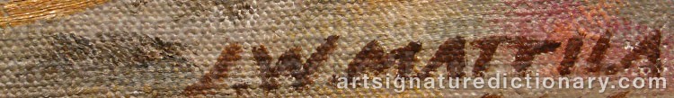 Authentic signature by Johan Wilhelm MATTILA on  artwork