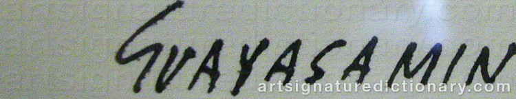 Signature by Oswaldo GUAYASAMIN