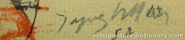 Forged signature of Jacques VILLON