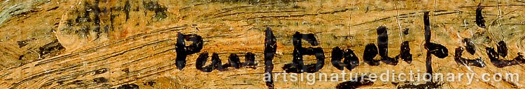 Authentic signature by Paul BODIFÉE on  artwork