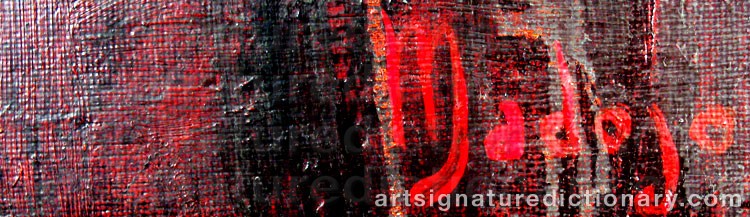 Authentic signature by MADOJO on  artwork