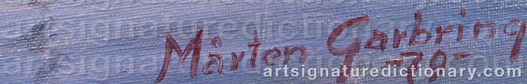 Signature by Mårten GARBRING