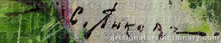 Authentic signature by Mikhail Dimitrievich YANKOV on  artwork
