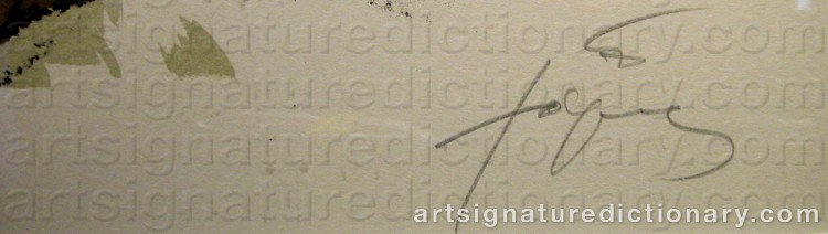 Signature by Antoni TAPIES