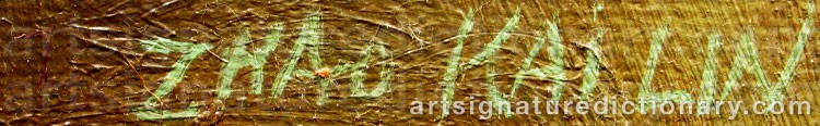 Signature by Zhao KAILIN